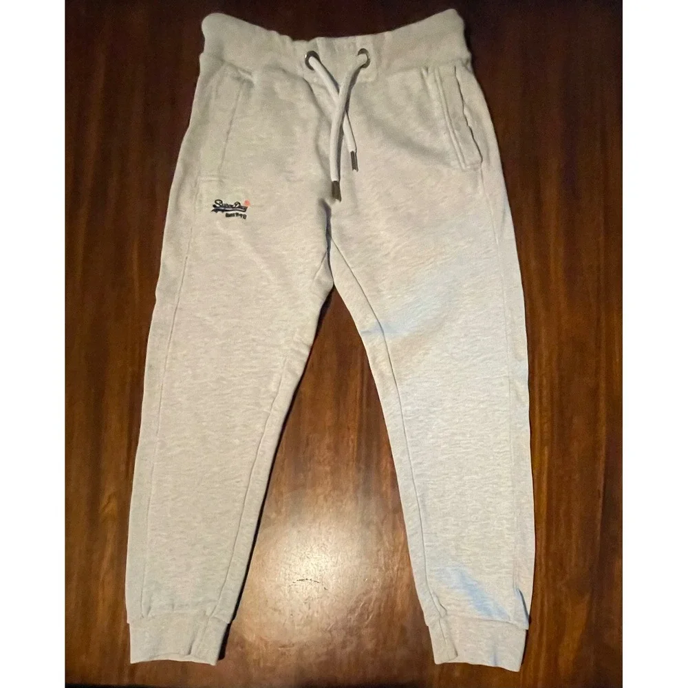 Superdry Orange Label Slim Fit Jogger Sweatpants Medium Gray Comfy Casual
